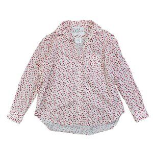 Frank & Eileen “Eileen” Button Up Shirt 100% Cotton Size Large Roses Floral